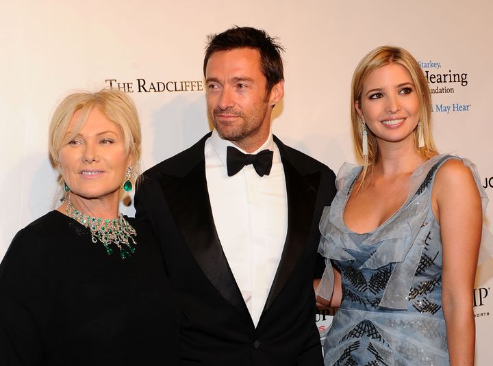 Hugh Jackman with his wife, Deborra-lee Furness, and Ivanka Trump at the Elton John AIDS Foundation benefit in 2010.
