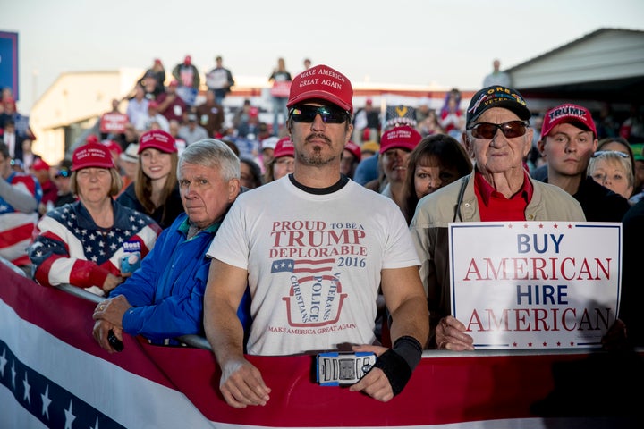 Supporters pack President Donald Trump's rally in Murphysboro, Illinois, on Saturday.