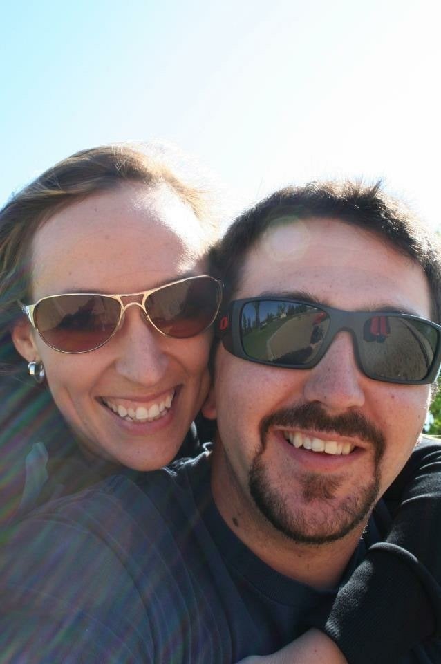 The first picture the couple ever took together, in 2012. On one of their first dates, Ben revealed he had been addicted to meth, though he was several months clean at the time.