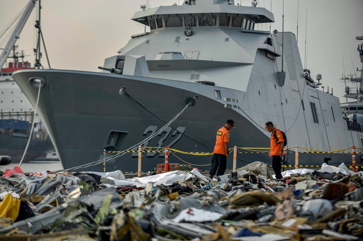 Navy Col. Monang Sitompul said the aircraft’s fuselage was also seen on the seafloor. 