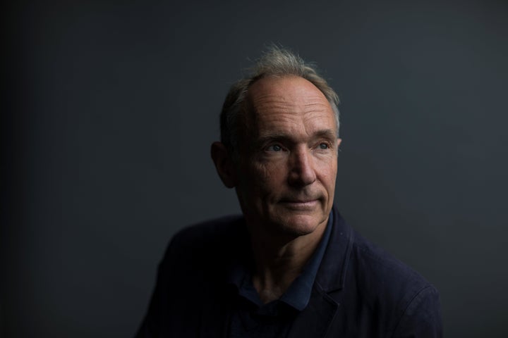 World Wide Web founder Tim Berners-Lee poses for a photograph following a speech at the Mozilla Festival 2018 in London, Britain, on October 27, 2018. (REUTERS/Simon Dawson)