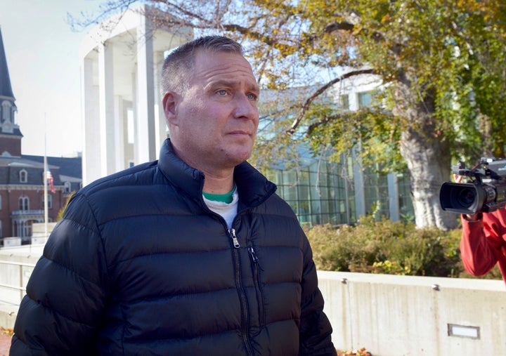 Former Springfield, Massachusetts, police detective Steven Vigneault leaves the Springfield federal courthouse Wednesday, Oct. 31. 