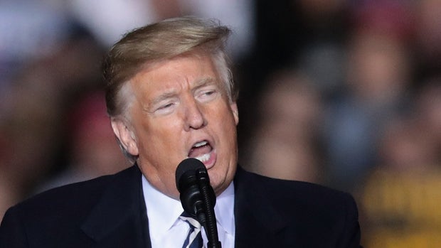 COLUMBIA, MO - NOVEMBER 01:  President Donald Trump speaks at a rally in support of U. S. Senate candidate Josh Hawley on November 1, 2018 in Columbia, Missouri. Hawley is in a tight race with incumbent Democrat Senator Claire McCaskill.  (Photo by Scott Olson/Getty Images)