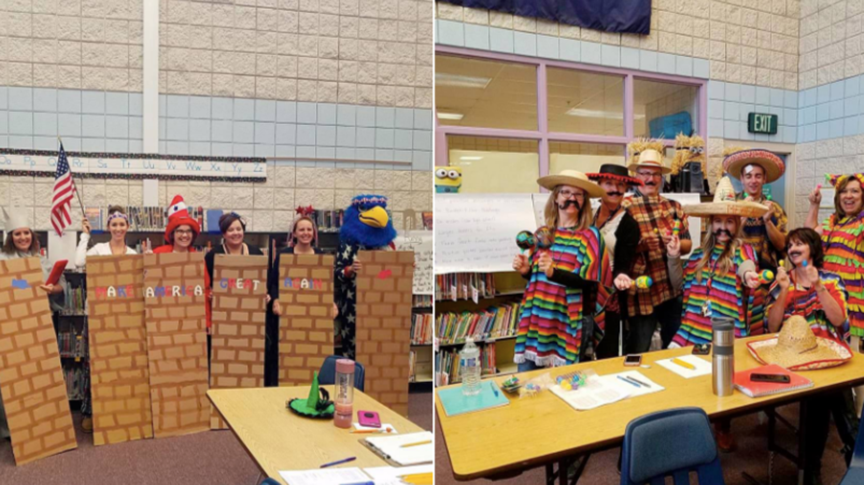 Idaho Elementary Teachers Dressed Up As Mexicans And The Border Wall
