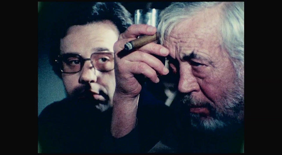 Peter Bogdanovich and John Huston.