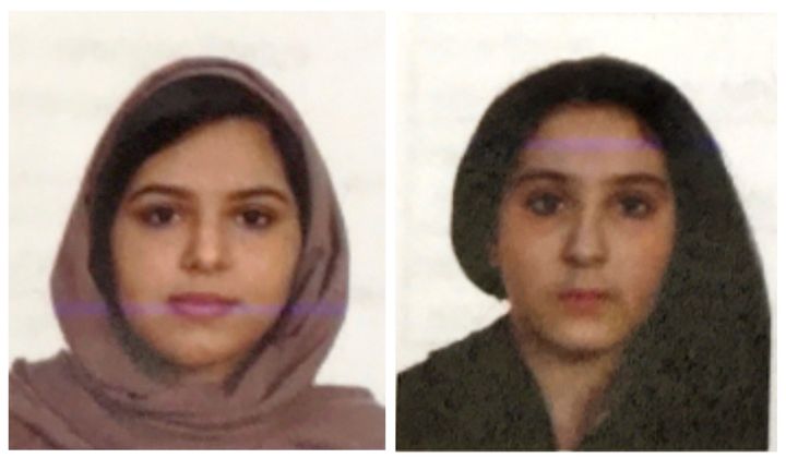 Passport photos of Tala and Rotana Farea, found dead in New York. 