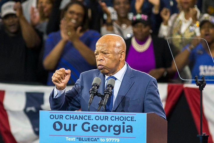 Rep. John Lewis (D-Ga.) campaigned for Stacey Abrams, Democratic nominee for governor of Georgia. 