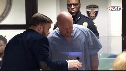 Gregory Bush, suspected of killing two black people at a Kroger grocery store in Kentucky, appears in court.