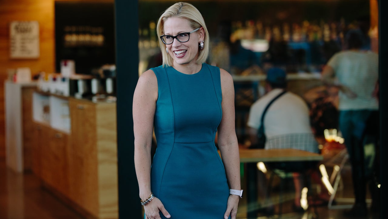 Democratic Rep. Kyrsten Sinema (above) is in a tight race for the U.S. Senate in Arizona against GOP Rep. Martha McSally.