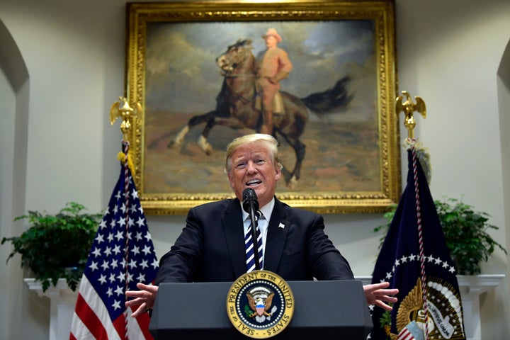 President Donald Trump described a caravan of Central American migrants as an