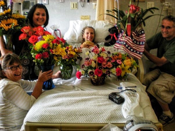 Mary Primis in a hospital in 2009, a week after Sodini shot her and 11 other women at an exercise class she was teaching.