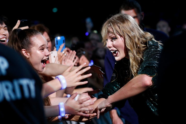 Taylor Swift greets fans at the Brisbane, Australia, stop of her Reputation tour.