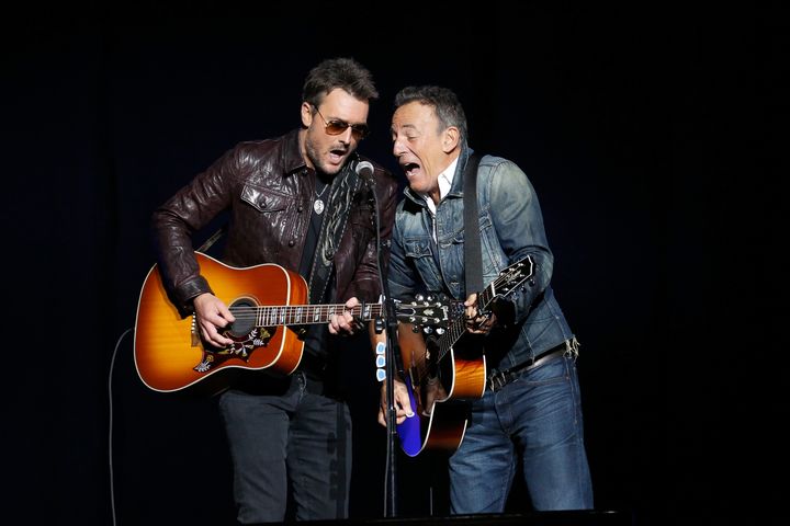 Eric Church and Bruce Springsteen performed together at the event. 
