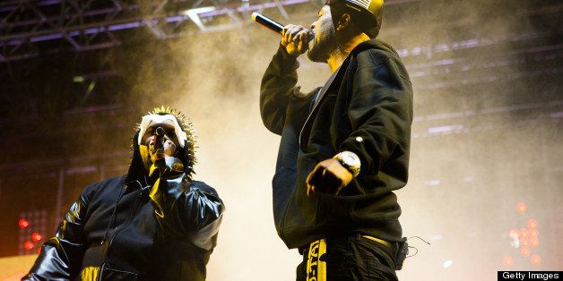 INDIO, CA - APRIL 21: Raekwon and Method Man of Wu Tang Clan performs on stage at 2013 Coachella Music Festival on April 21, 2013 in Indio, California. (Photo by Helen Boast/Redferns via Getty Images)