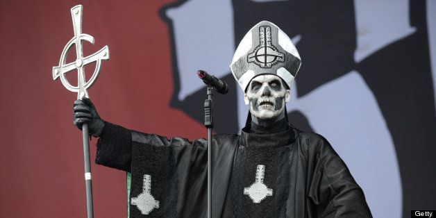 CHICAGO, IL - AUGUST 2: Papa Emeritus II of Ghost B.C. performs as part of Lollapalooza 2013 at Grant Park on August 2, 2013 in Chicago, Illinois. (Photo by Tim Mosenfelder/Getty Images)