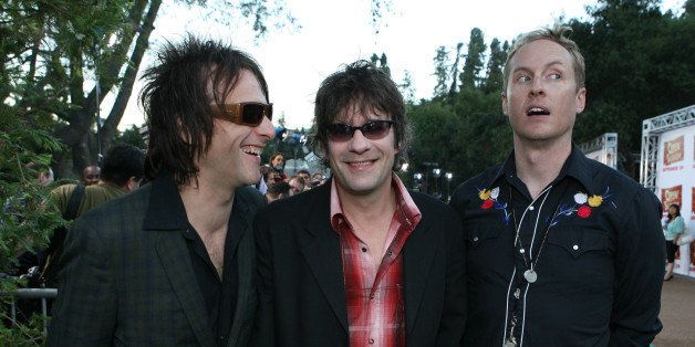 Tommy Stinson, Paul Westerberg and Josh Freese of The Replacements (Photo by E. Charbonneau/WireImage for Sony Pictures-Los Angeles) *** Local Caption ***