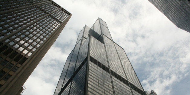 You can't tell, but the Sears Tower is way taller than that building to the left.