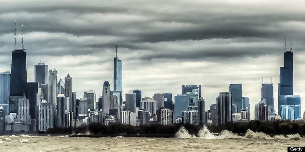 This was taken from Montrose Harbor on an extremely windy day in Chicago. The waves on Lake Michigan were reaching near record heights.