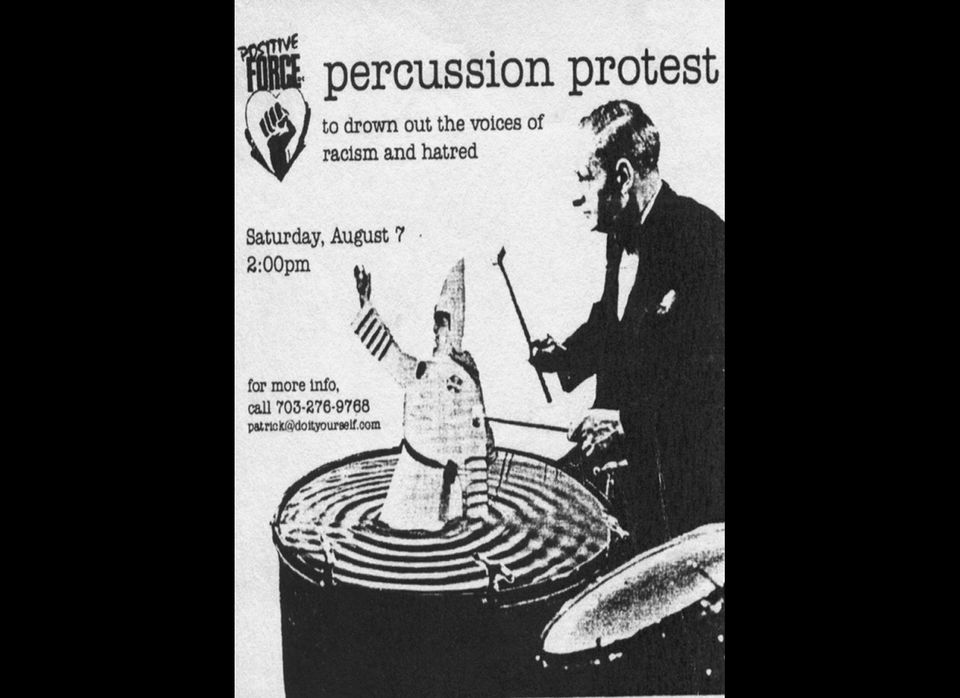 Flyer for anti-KKK 'percussion protest'