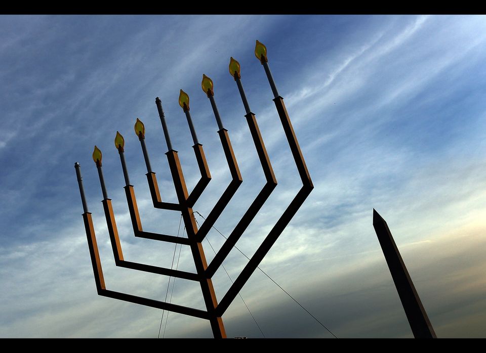 National Hanukkah Menorah Lighting Ceremony Held On DC's Ellipse