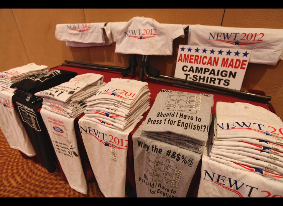 Shirts available at the Gingrich Rally