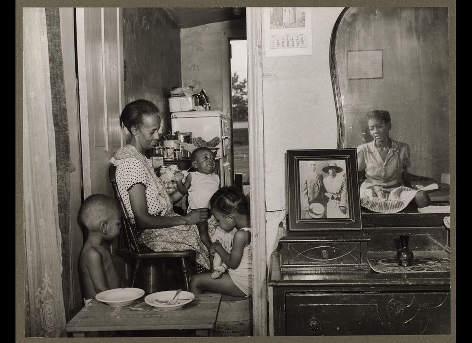 Woman Caring For Children, August 1942