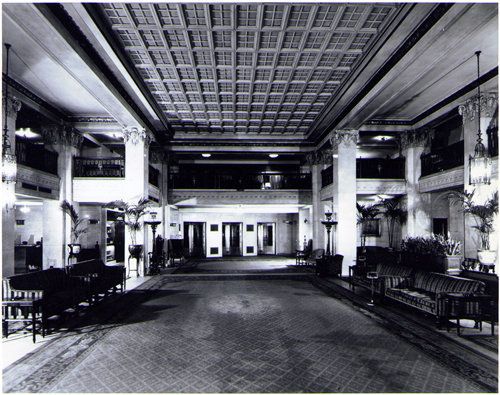Mayflower Hotel Lobby, 1925
