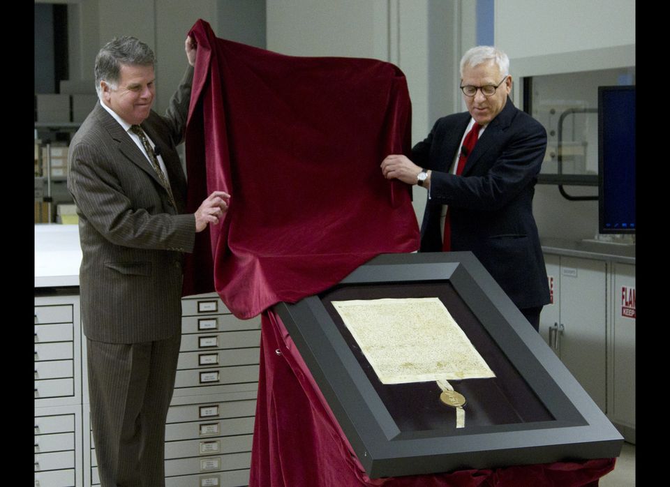 1297 Magna Carta Unveiled At National Archives