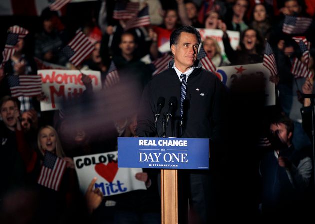 Mitt Romney Speaks At Comfort Dental Amphitheater To Over 17 000