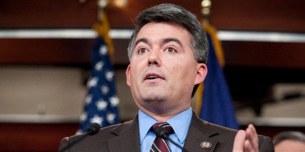 UNITED STATES ? DECEMBER 19: Rep. Cory Gardner, R-Colo., speaks during a press conference on Monday, Dec. 19, 2011, of Republican freshmen members of Congress to oppose the two-month payroll tax extension bill passed by the Senate over the weekend.(Photo by Bill Clark/CQ Roll Call)