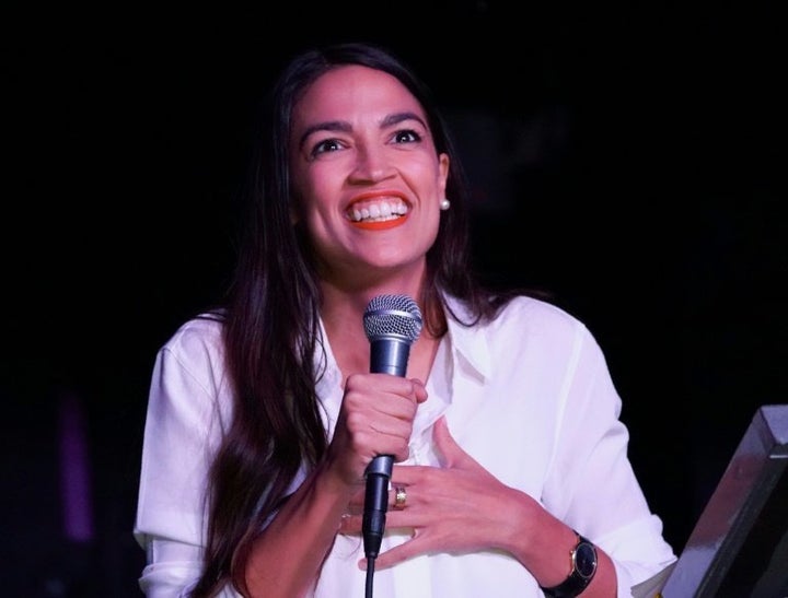 Democrat Alexandria Ocasio-Cortez easily won in New York's 14th District on Tuesday night. 