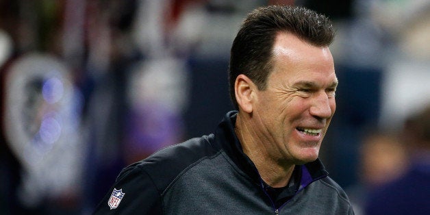 HOUSTON, TX - DECEMBER 21: Baltimore Ravens offensive coordinator Gary Kubiak waits on the field before the start of the ga
