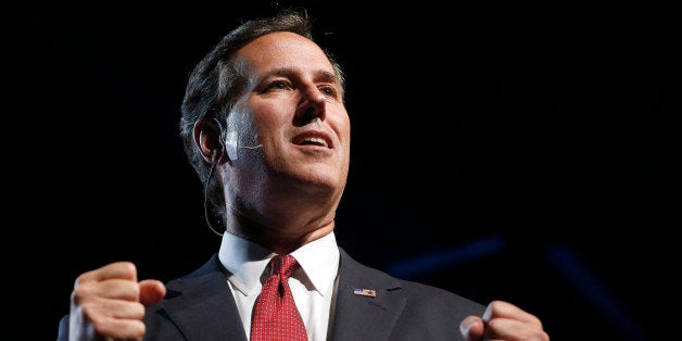 Republican presidential candidate, former Pennsylvania Sen. Rick Santorum, speaks during the Western Conservative Summit in D