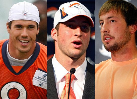 : KYLE ORTON-TIM TEBOW-BRADY QUINN DENVER BRONCOS 8X10