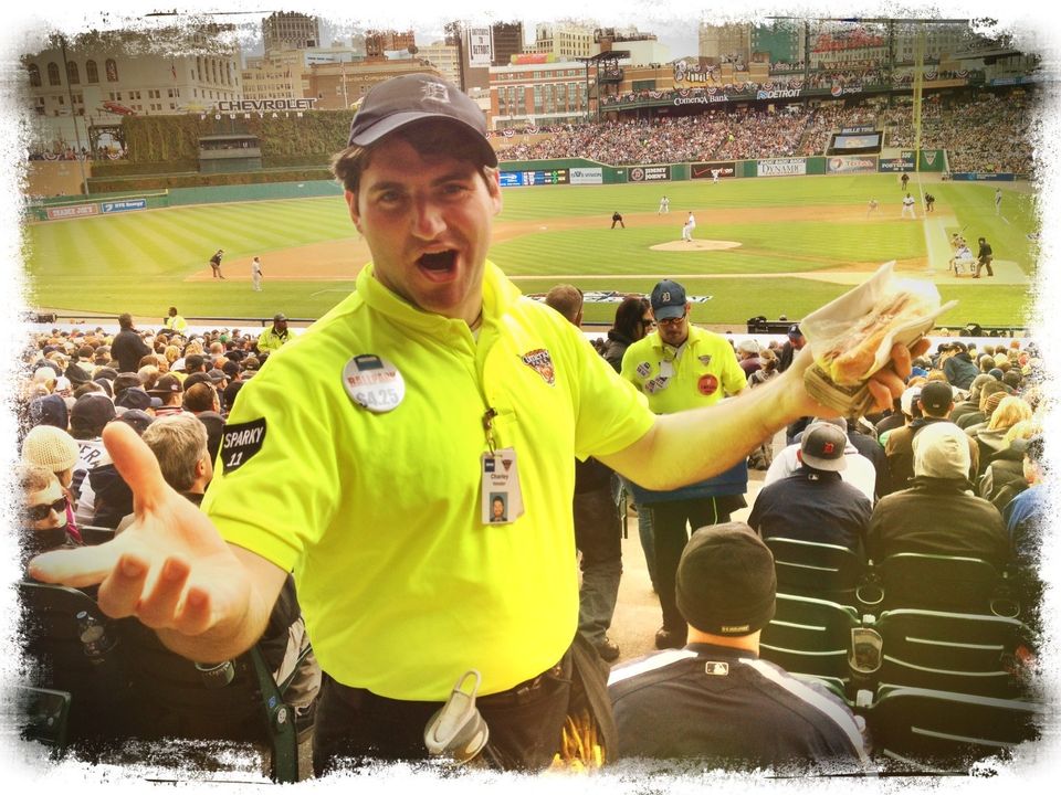 What's a typical day like for a hot dog vendor at Comerica Park?