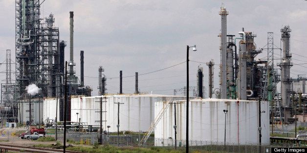 UNITED STATES - AUGUST 30: Marathon Petroleum Company's refinery complex in Detroit, Michigan is pictured on Wednesday, August 30, 2006. Crude oil rose amid concern that Iran, the fourth-biggest producer, will ignore a United Nations deadline to halt uranium enrichment tomorrow. Oil fell to a two-month low of $68.65 a barrel earlier in the day after a government report showed that U.S. supplies jumped last week. (Photo by Jeff Kowalsky/Bloomberg via Getty Images)