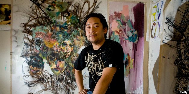 UNITED STATES - MAY 28: Artist David Choe, who painted murals at the headquarters of Facebook Inc. in exchange for an undisclosed amount of company stock, poses for a portrait in his studio in the Chinatown section of New York, U.S., on Thursday, May 28, 2009. Russia's Digital Sky Technologies said this week it paid $200 million for less than 2 percent of Palo Alto, California-based Facebook, valuing the company at $10 billion. (Photo by Ramin Talaie/Bloomberg via Getty Images)