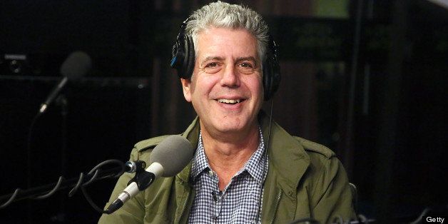 NEW YORK, NY - APRIL 29: Chef Anthony Bourdain visits the 'Opie & Anthony show' at SiriusXM Studios on April 29, 2013 in New York City. (Photo by Astrid Stawiarz/Getty Images)
