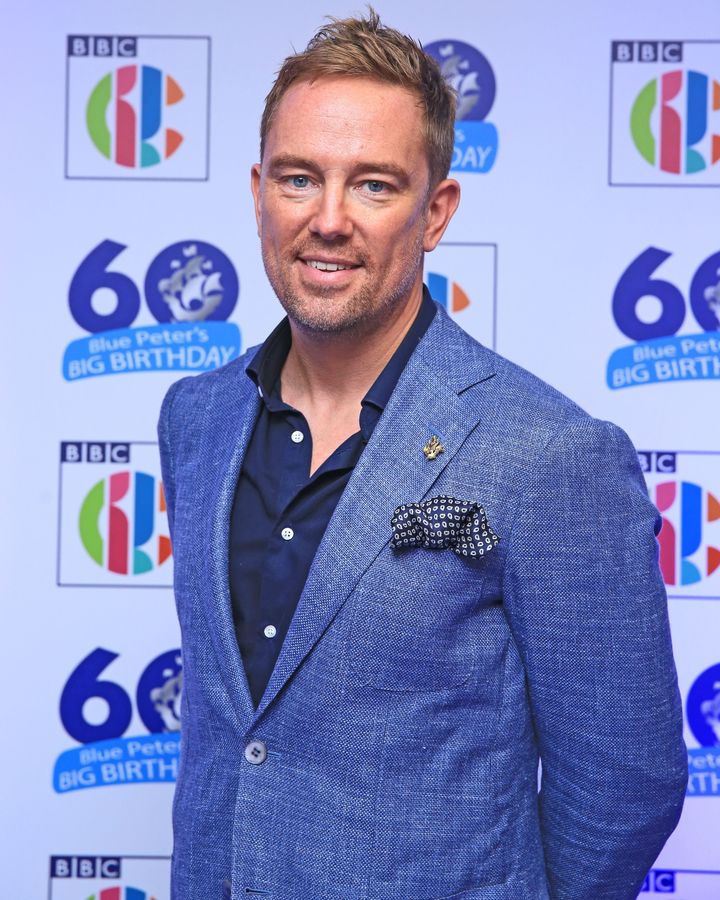 Simon celebrating Blue Peter's 60th birthday last month