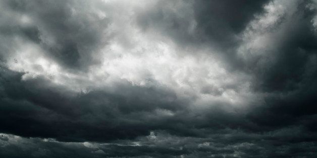 Black and white dangerous stormy dramatic cloudscape sky background...