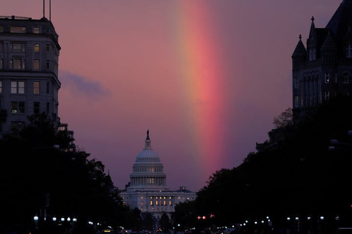 On Election Day, a rainbow formed over the U.S. Capitol in Washington. The midterms have been a momentous victory for America's LGBTQ community and its allies. 