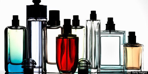 Bottles of fragrances