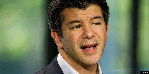 Travis Kalanick, chief executive officer at Uber Technologies Inc., speaks during a Bloomberg West television interview in Sa