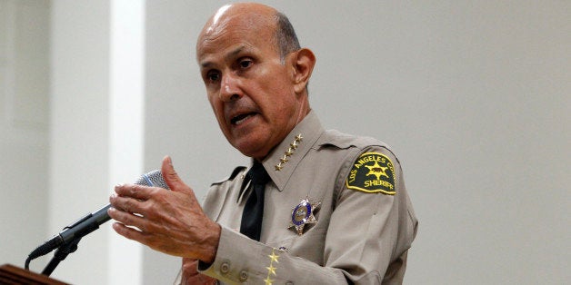 Los Angeles County Sheriff Lee Baca at the Men's Central Jail in downtown Los Angeles Wednesday, Oct. 3, 2012. (AP Photo/Reed Saxon)