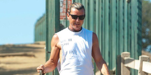 LOS ANGELES, CA - AUGUST 30: Gavin Rossdale is seen taking his dog for a hike at Runyon Canyon on August 30, 2013 in Los Angeles, California. (Photo by GONZALO/Bauer-Griffin/GC Images)
