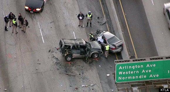 10 Freeway Crash: 1 Killed in Fiery 10 Freeway Pile-up in Los Angeles ...