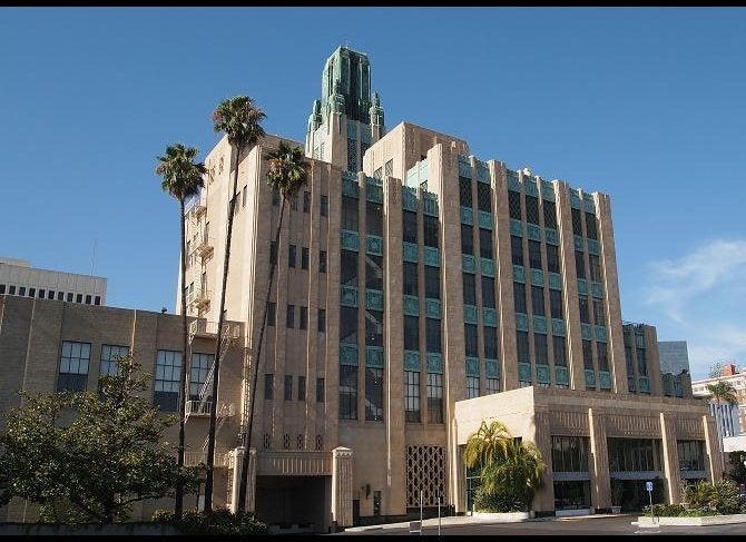 View of the building from parking lot