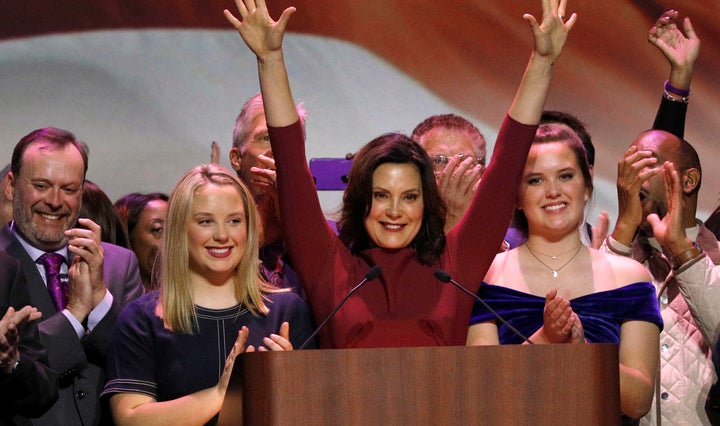 Democrat Gretchen Whitmer won her race Tuesday night for governor of Michigan, a state that President Donald Trump won in 2016.