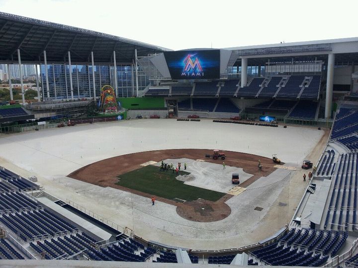 Marlins Park Gets Sod: Inside Miami's New Baseball Stadium (Photos)