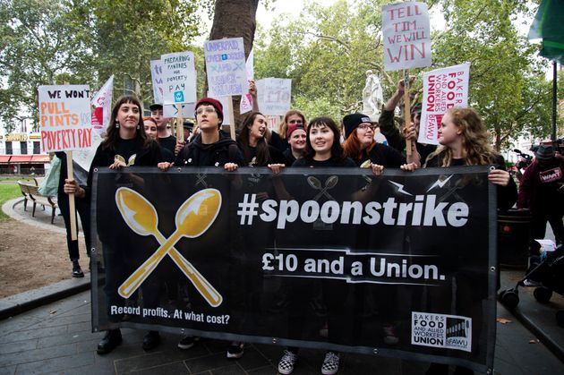 Wetherspoons staff from two pubs went on strike last month 